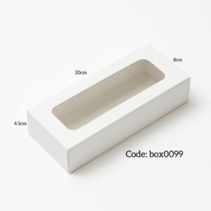 photo-output درزن (١٢ حبه) بوكس سحب باللون الأبيض ذو نافذة شفافة